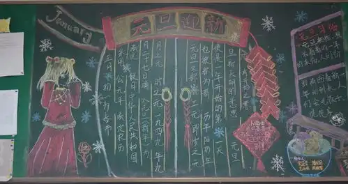 2016年元旦黑板报图片元旦迎新
