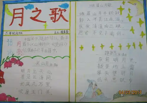 关于月亮手抄报图片4张