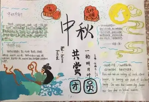 中秋节好句中秋好段中秋手抄报中秋范文,快给孩子收藏