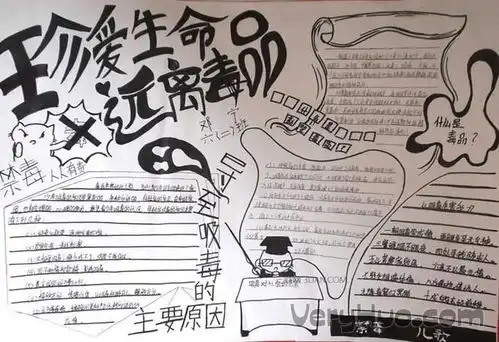 中小学生毒品预防手抄报图片大全