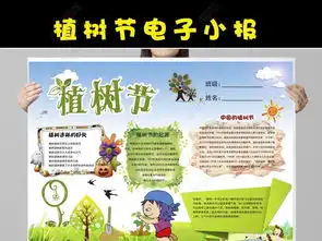 植树节电子手抄报图片模板下载