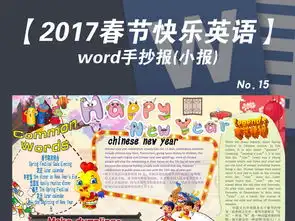 2017喜迎鸡年新年英语春节小报手抄报图片模板worddoc设计图下载元旦手抄报大全编号15921551
