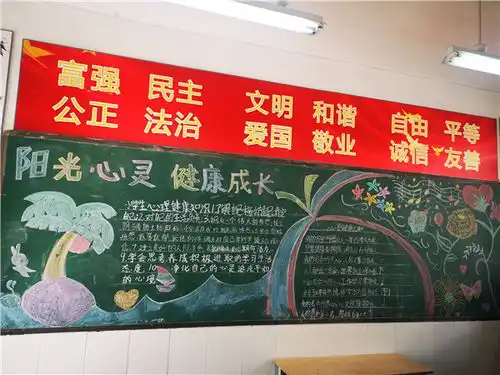 黑板报阳光心灵健康成长