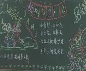植树节黑板报种树记