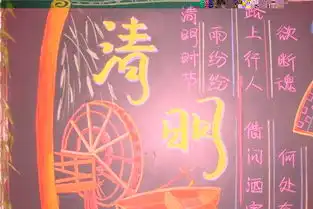 关于清明节的黑板报资料内容和版面设计图