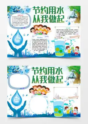 模板下载手抄报节约用水图片设计素材熊猫办公