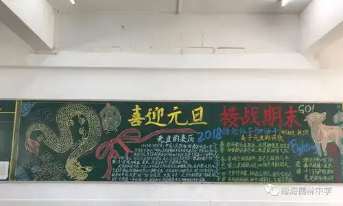 元旦主题板报各班尽显特色