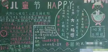 2016年儿童节黑板报内容儿童节happy