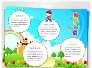 青岛旅游手抄报图片素材psd模板下载15.41mb地理手抄报大全学科手抄报