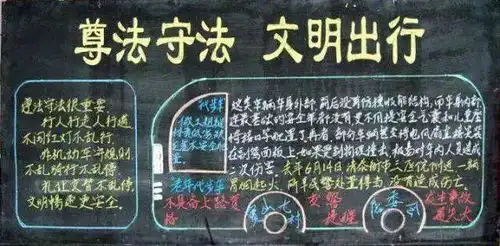 黑板报文明交通,会有什么化学反应下