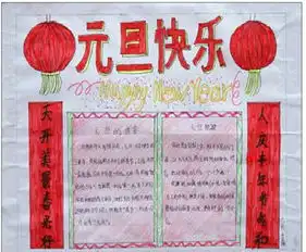 元旦手抄报元旦食品年糕简介