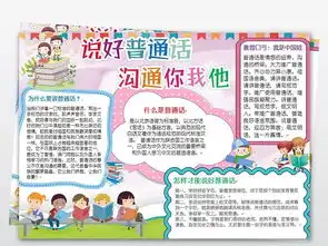 说好普通话迈进新时代小报写规范字推广普通话图片模板worddoc设计图下载语文手抄报大全编号19094501