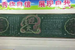 河口镇中心学校集思广益出板报欢天喜地迎新年