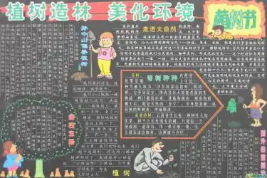 植树节精选板报植树造林美化环境