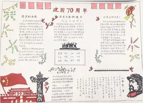 国庆节手抄报简单好看的设计图及内容分享