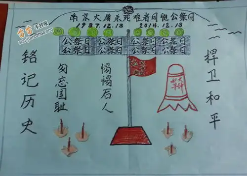 关于南京大屠杀历史手抄报图片大全内容