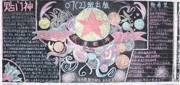 迎新年黑板报放炮烟