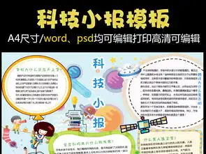 小学生卡通科技手抄报图片素材psd模板下载27.61mb科学手抄报大全学科手抄报