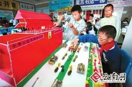 小学生利用废旧玩具再现国庆大阅兵场面