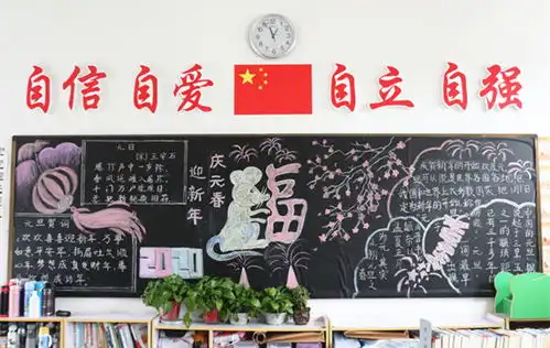 永嘉翔宇小学举行庆元旦,迎新年黑板报评比活动