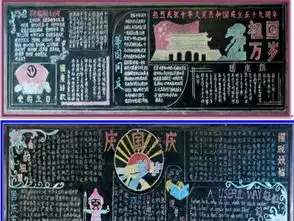 小学生迎国庆黑板报