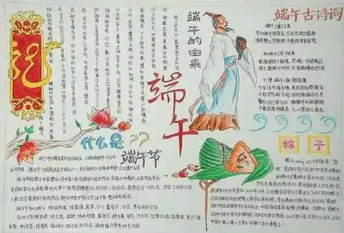 端午节日手抄报这样画简单又漂亮