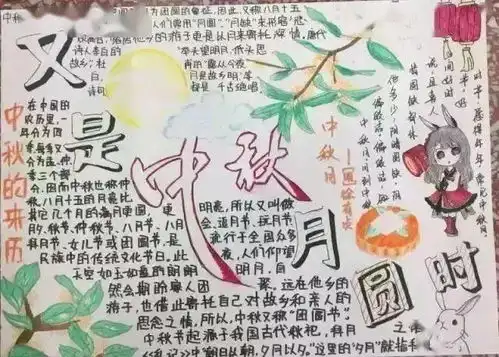 中秋节好词好句好段手抄报,都齐了,快帮孩子收藏