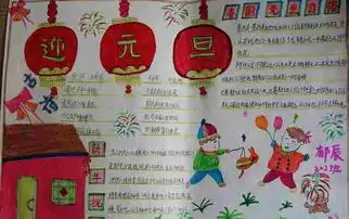 元旦手抄报庆祝元旦手抄报图片素材