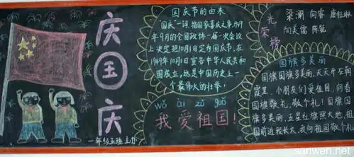 2020年喜迎国庆70周年黑板报5张