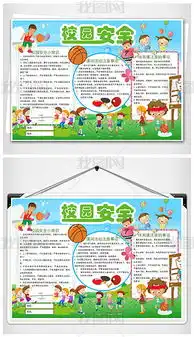 2018新安全手抄报校园小报word图片模板下载