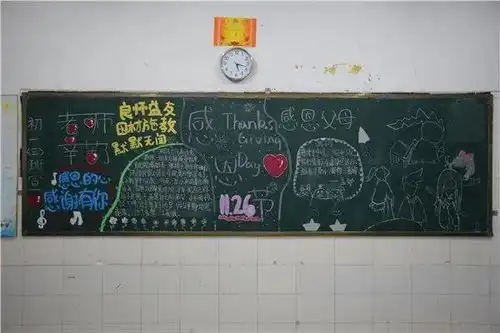 学会感恩与爱同行南昌市第二十四中学开展感恩主题黑板报评比活动