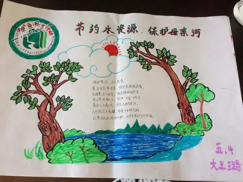 节约水资源保护母亲河手抄报图片内容