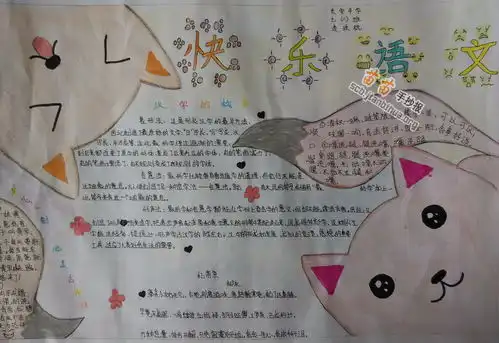 快乐语文的手抄报图片内容