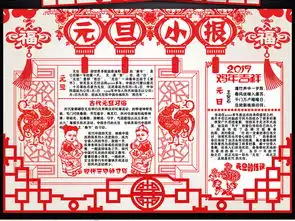 2017年元旦春节小报新鸡年手抄电子小报图片素材psd模板下载100.06mb元旦手抄报大全节日手抄报