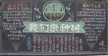植树节黑板报我的植树节