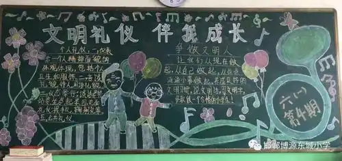 文明礼仪黑板报评比活动