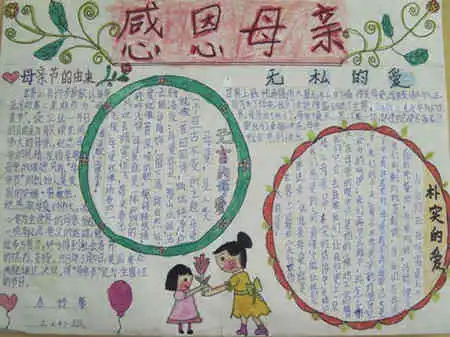 感恩节手抄报一杯牛奶的爱