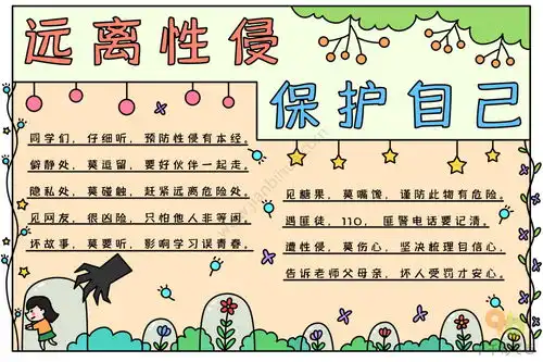 远离性侵保护自己手抄报