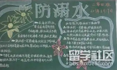 2022年小学生防溺水黑板报图片大全