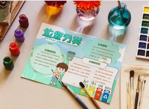 垃圾分类从我做起保护环境蓝色手抄报word模板下载docx格式熊猫办公