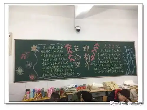 商丘市民主路第二小学开展庆元旦迎新年黑板报评比