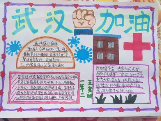 凝心绘小报聚力防疫情沈阳市浑南区白塔小学孩子在行动