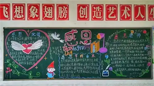 心怀感恩感恩主题黑板报活动