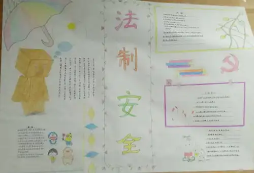 中专部法纪安全宣传教育板报设计比赛