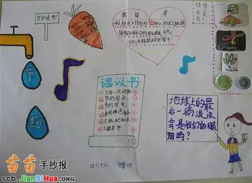 关于水的手抄报图片