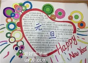 元旦手抄报的大边框