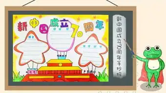 建国70周年手抄报多套通用模板,高清大图,给孩子收藏