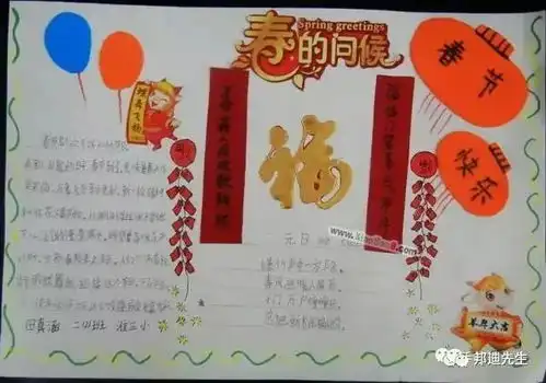 2018狗年春节手抄报,既简单又漂亮