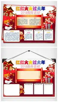 寒假节日欢度春节新年快乐小报中国年喜庆图片素材其他格式下载元旦手抄报大全
