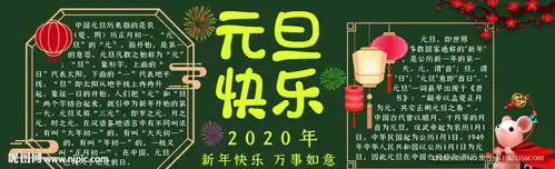 元旦迎新年黑板报设计图
